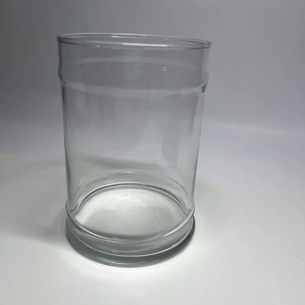Vintage Clear Glass Cylinder Vase Floating Candle Holder Hurricane 5